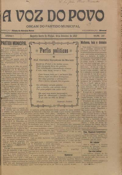Capa de um dos jornais.