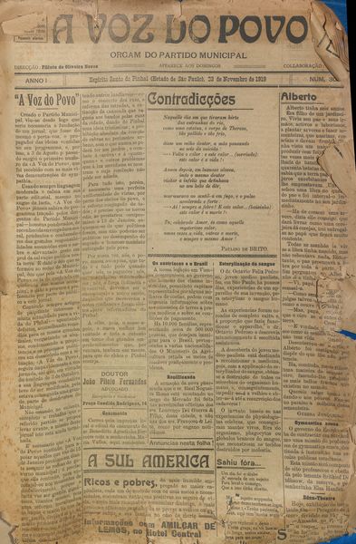 Capa de um dos jornais.