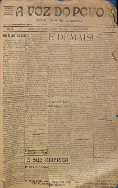 Capa de um dos jornais.