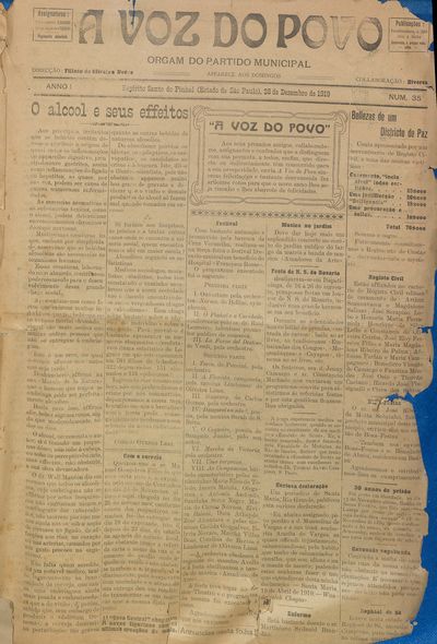 Capa de um dos jornais.