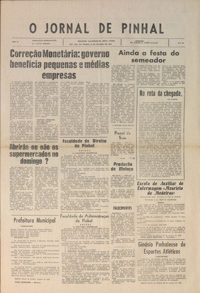 Capa de um dos jornais.