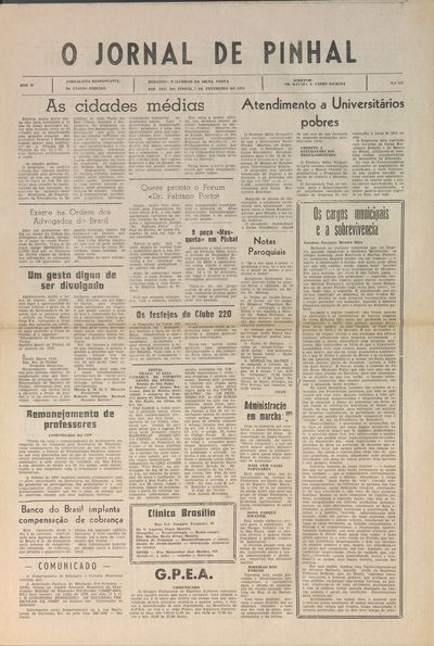 Capa de um dos jornais.