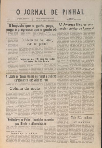 Capa de um dos jornais.