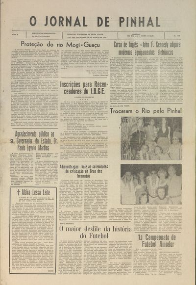 Capa de um dos jornais.
