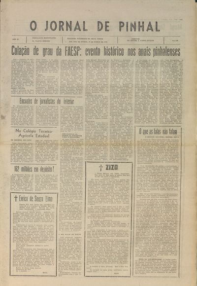 Capa de um dos jornais.