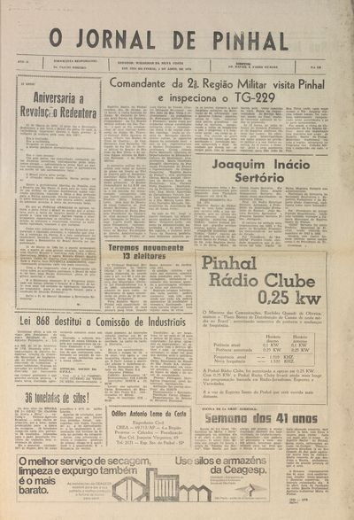 Capa de um dos jornais.