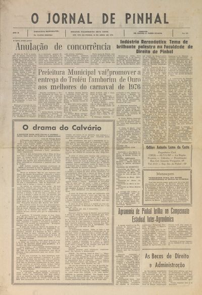 Capa de um dos jornais.