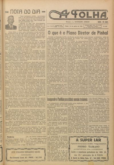 Capa de um dos jornais.