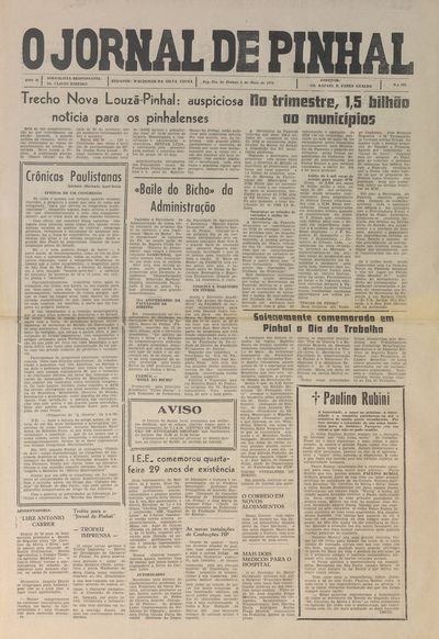Capa de um dos jornais.