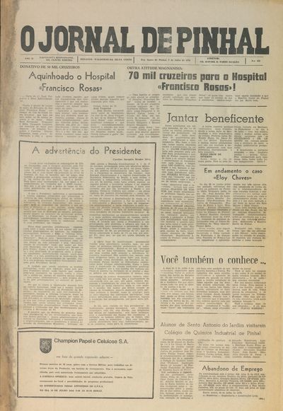 Capa de um dos jornais.