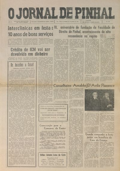 Capa de um dos jornais.