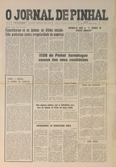 Capa de um dos jornais.