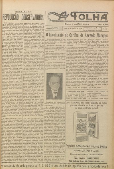 Capa de um dos jornais.