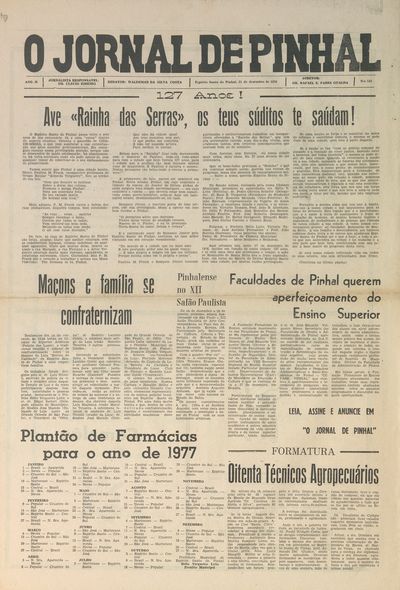 Capa de um dos jornais.