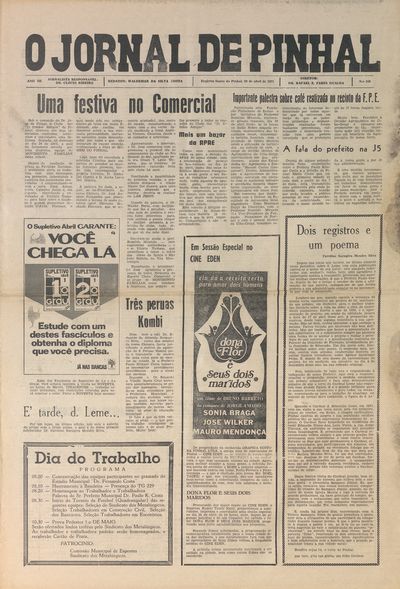 Capa de um dos jornais.