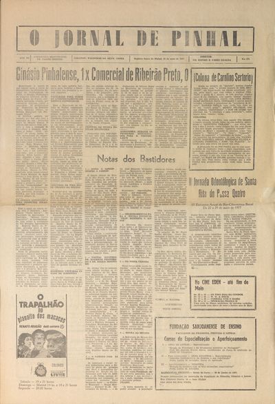 Capa de um dos jornais.