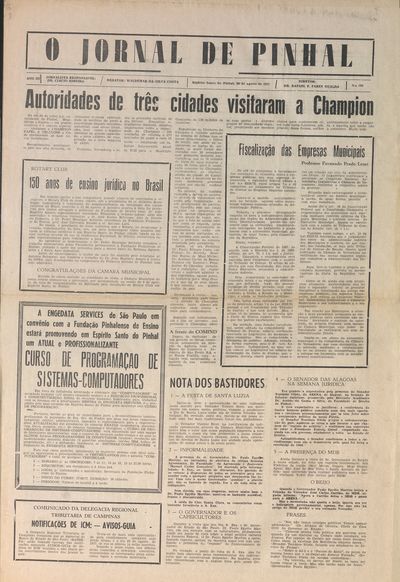 Capa de um dos jornais.