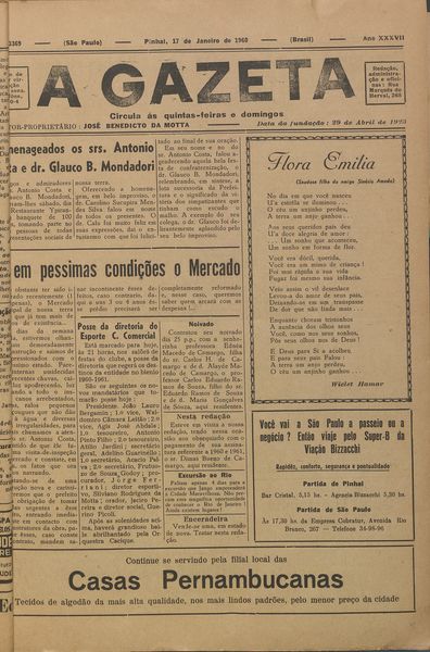 Capa de um dos jornais.