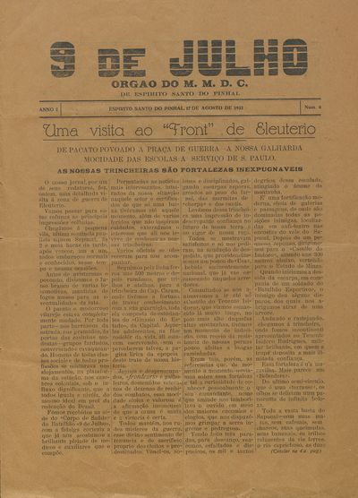Capa de um dos jornais.