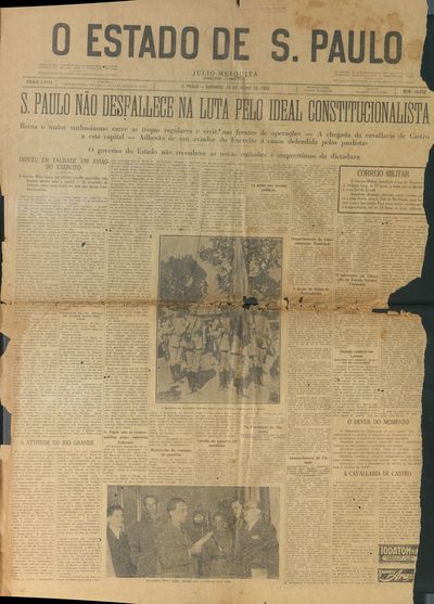 Capa de um dos jornais.