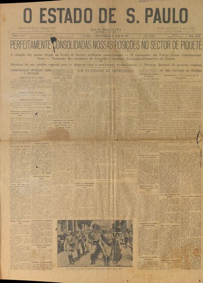 Capa de um dos jornais.