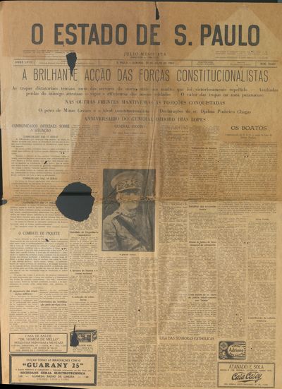 Capa de um dos jornais.