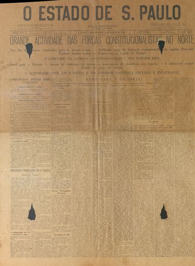 Capa de um dos jornais.