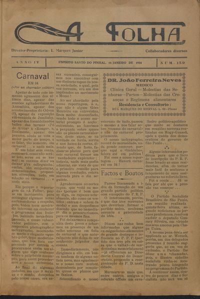 Capa de um dos jornais.