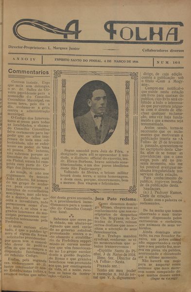 Capa de um dos jornais.
