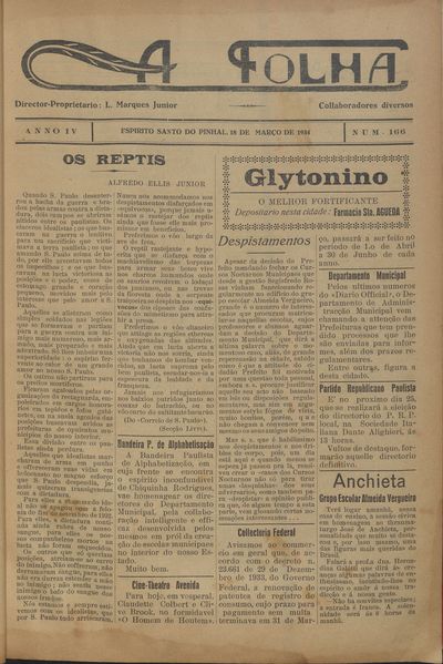 Capa de um dos jornais.