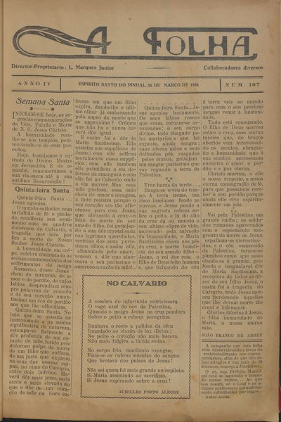 Capa de um dos jornais.