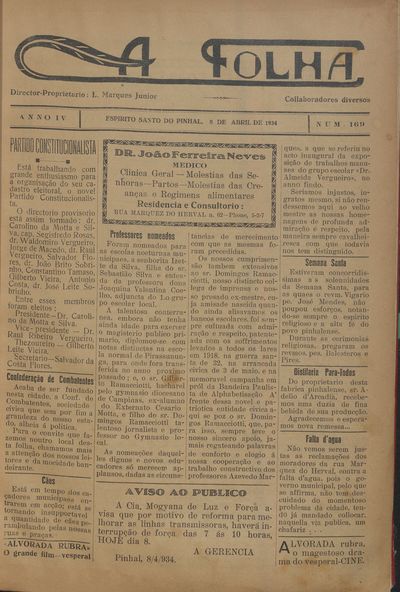 Capa de um dos jornais.