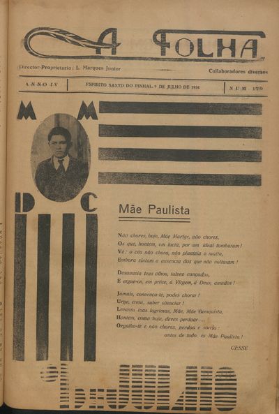 Capa de um dos jornais.