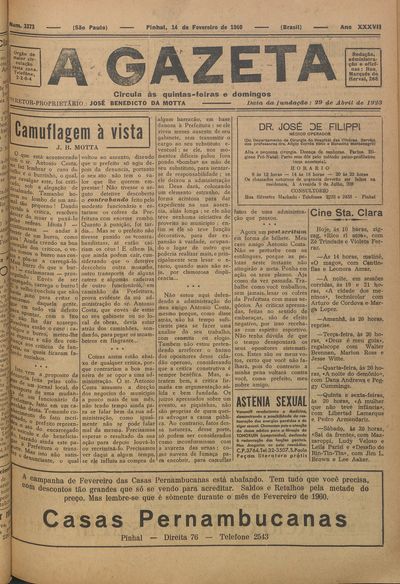 Capa de um dos jornais.