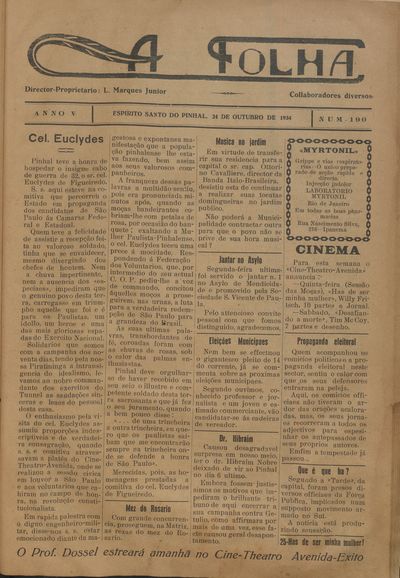 Capa de um dos jornais.