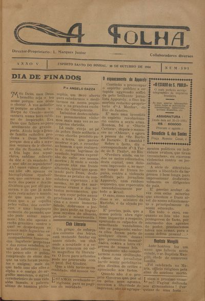 Capa de um dos jornais.
