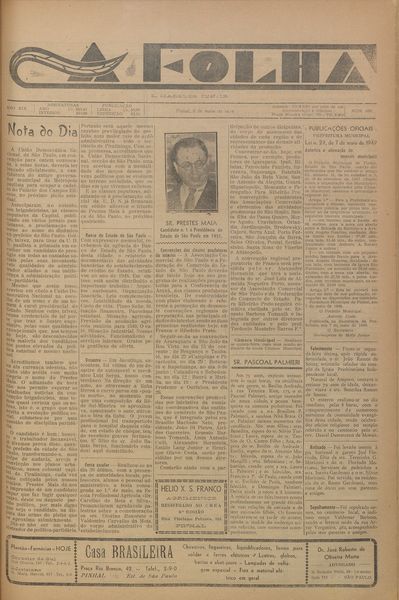 Capa de um dos jornais.