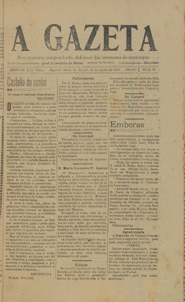 Capa de um dos jornais.