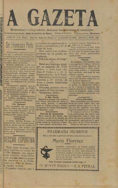 Capa de um dos jornais.