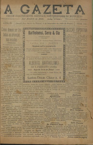 Capa de um dos jornais.