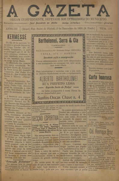 Capa de um dos jornais.