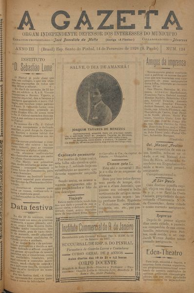 Capa de um dos jornais.