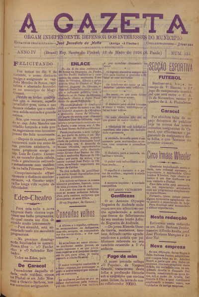 Capa de um dos jornais.