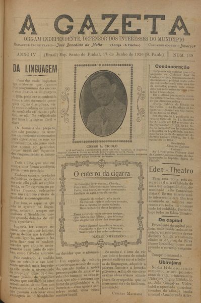 Capa de um dos jornais.