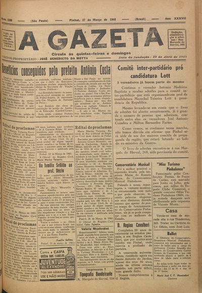 Capa de um dos jornais.