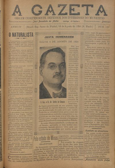Capa de um dos jornais.