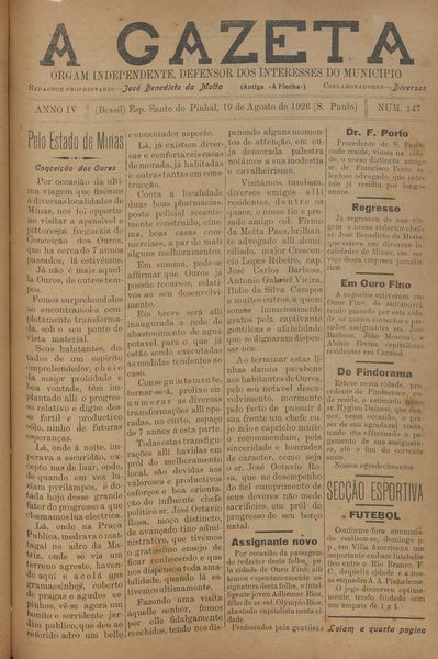 Capa de um dos jornais.
