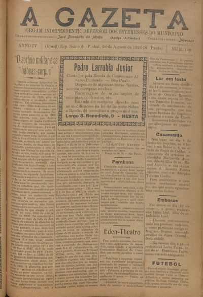 Capa de um dos jornais.