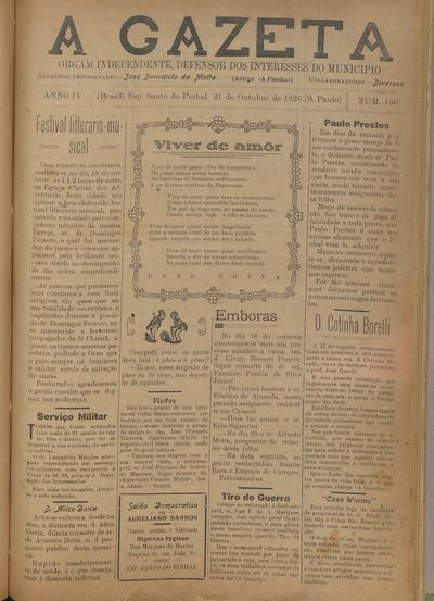 Capa de um dos jornais.