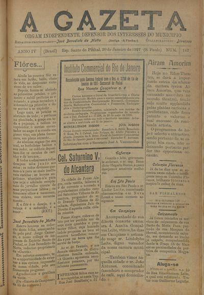 Capa de um dos jornais.